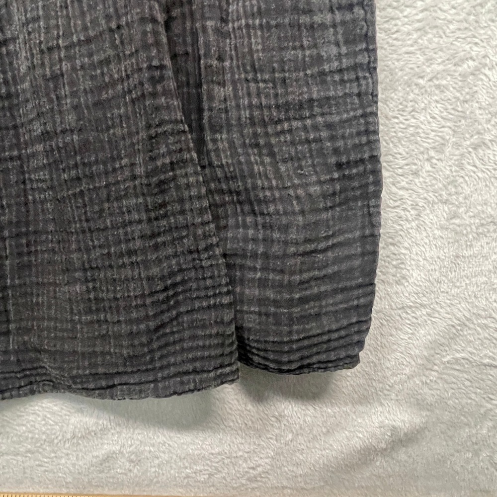 Anthropologie Dress Women XL Charcoal Grey Strapless Smocked Gauze Maxi Tiered - Picture 2 of 8